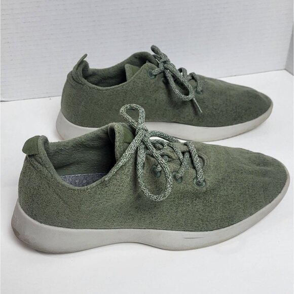Allbirds Mens Wool Runners Green Lightweight Sneakers M10 - Picture 6 of 9